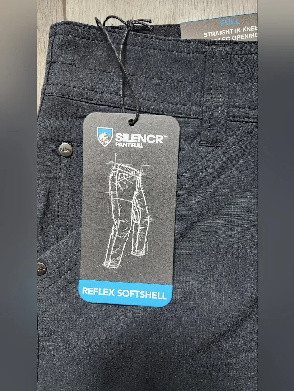 KUHL Silencr Pants Raven Black Mens 36x34 NWT